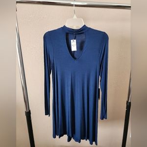 Express Long Sleeved Chest Cutout Mini Dress